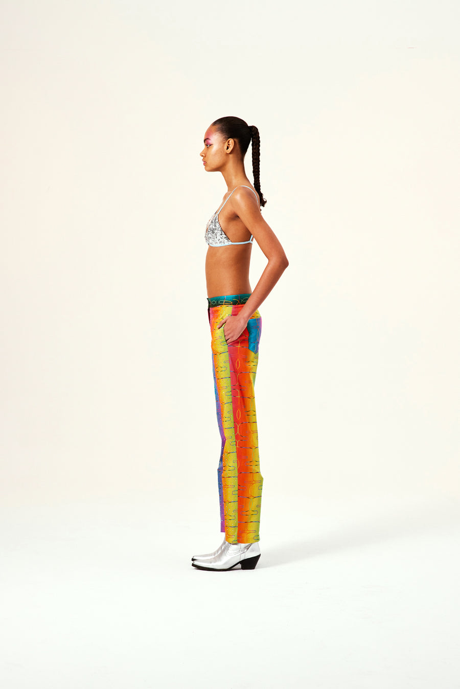 BERY - Color graded pants with crystals