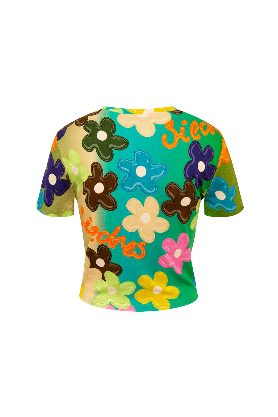 DESTA - Bubble flower cropped t-shirt