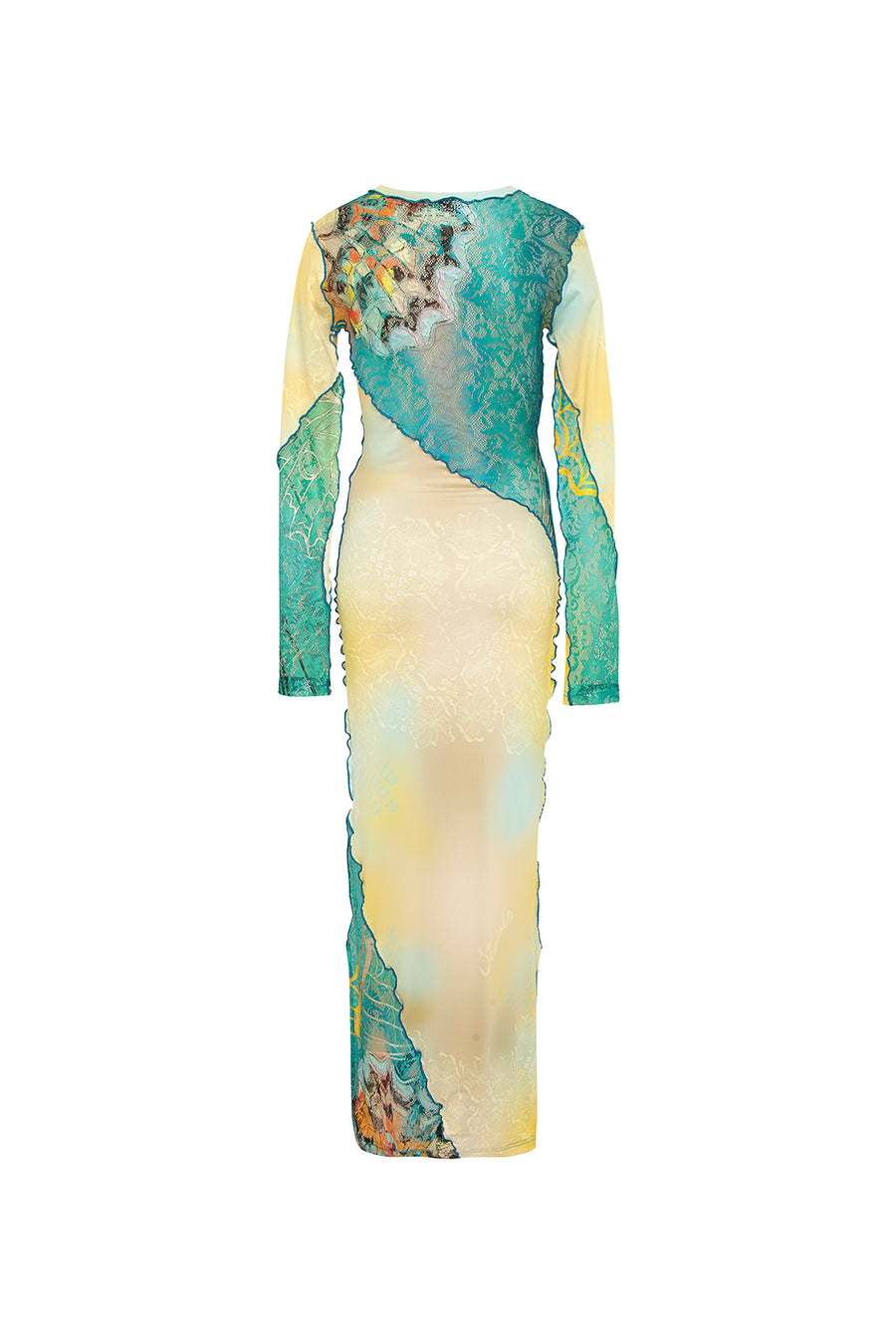 PARKER - Lace-paneled maxi dress