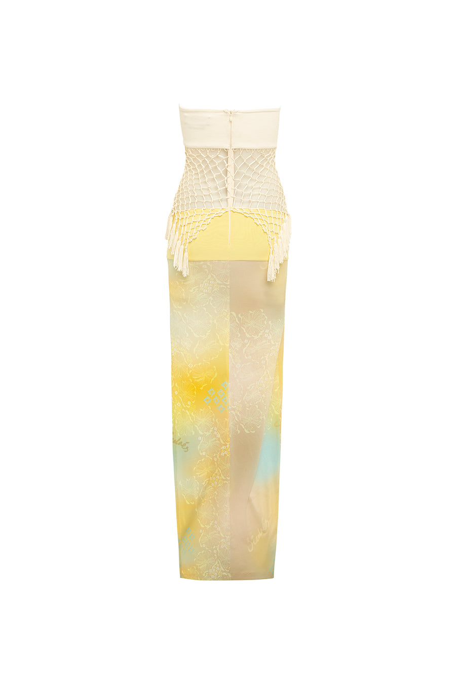 VERA - Paneled strapless maxi dress