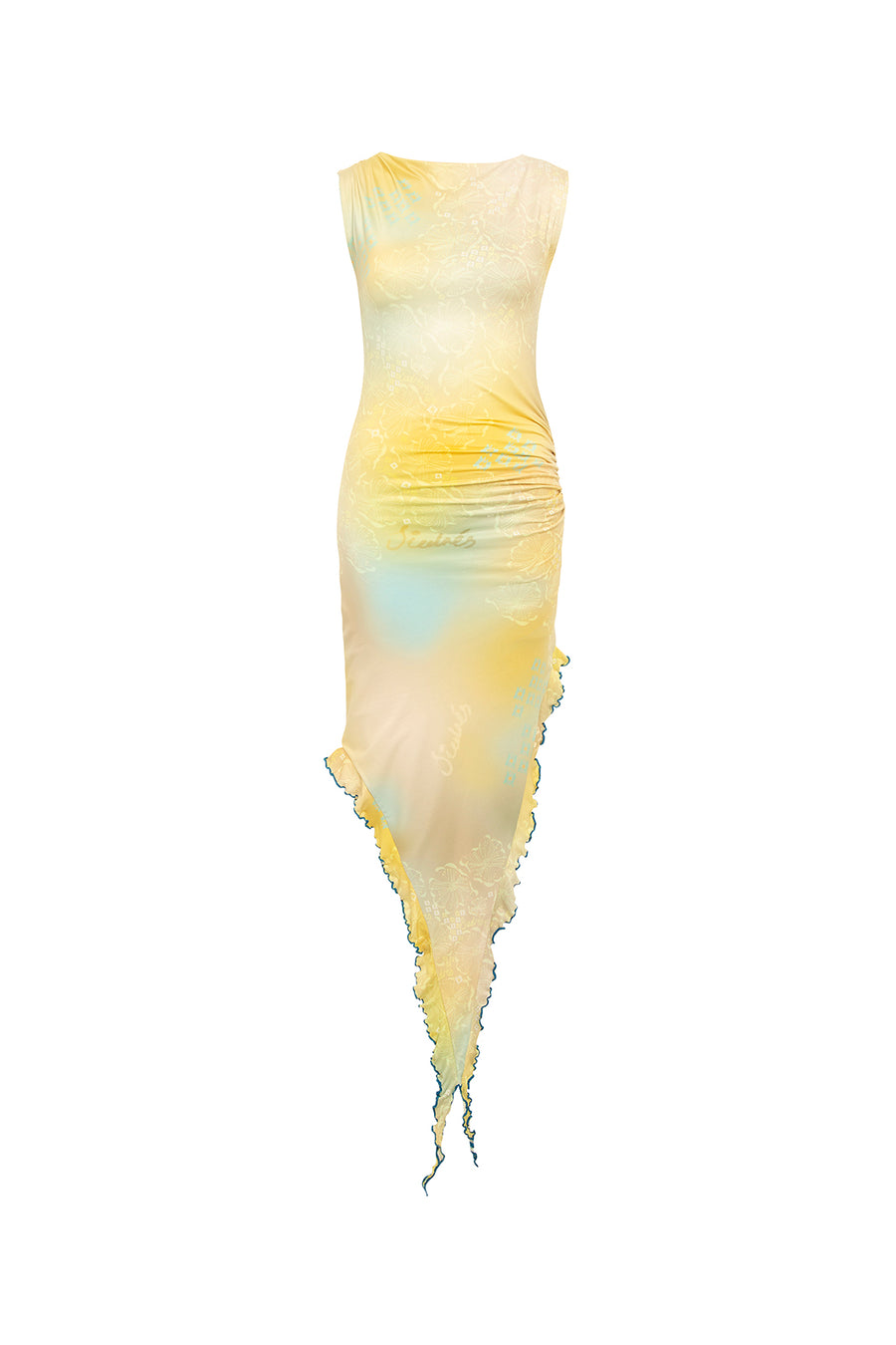 EVA - Faded asymmetric dress with ruffles