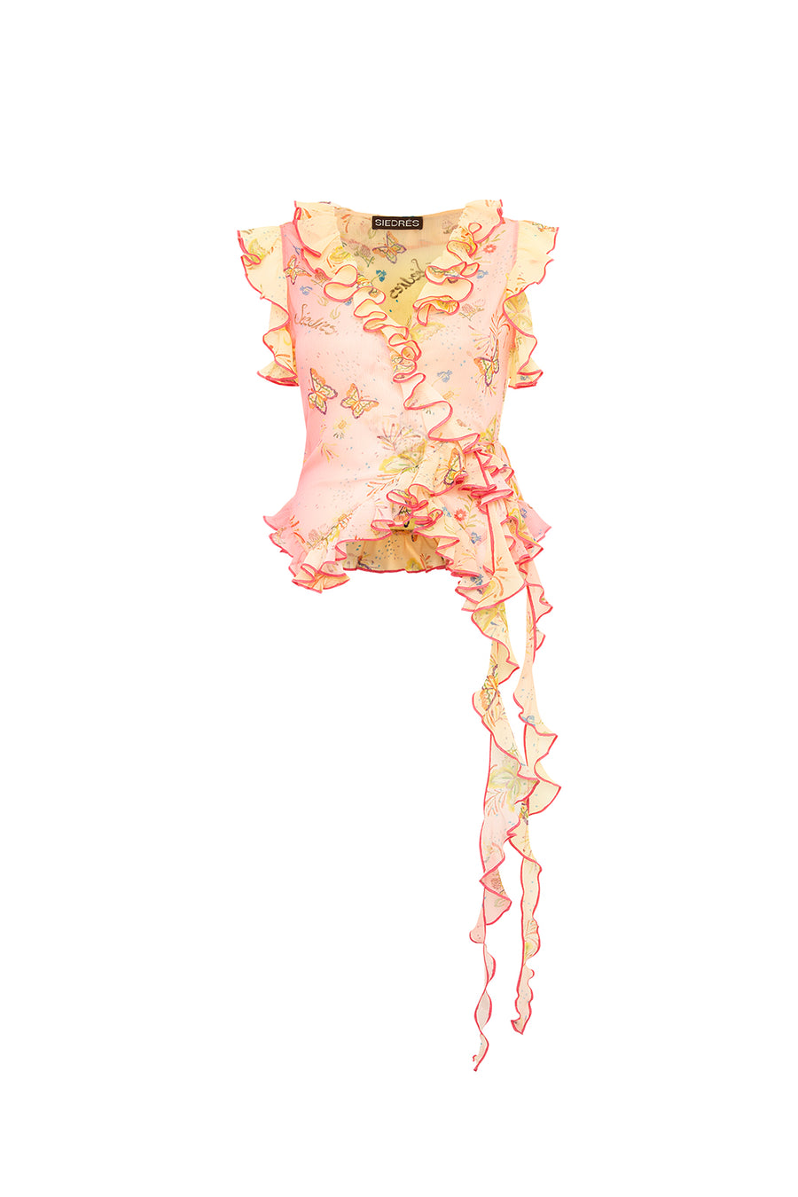 EVIE - Pinkfly wrap top with ruffles