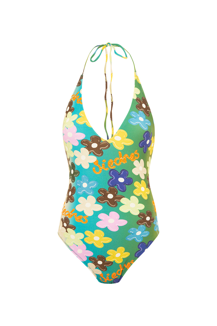 JAMI - Bubble flower v-neck swimsuit