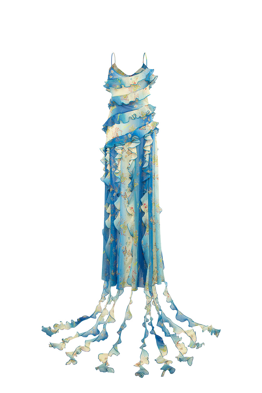MARI - Blufly maxi dress with ruffles