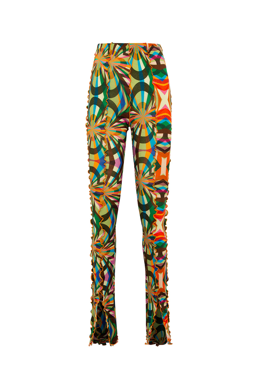 MULT - Kaleidoscope knit pants with contrast stitches
