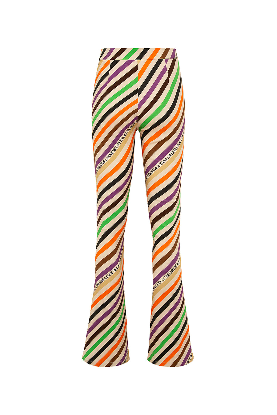 ISLA - Diagonal striped flare pants