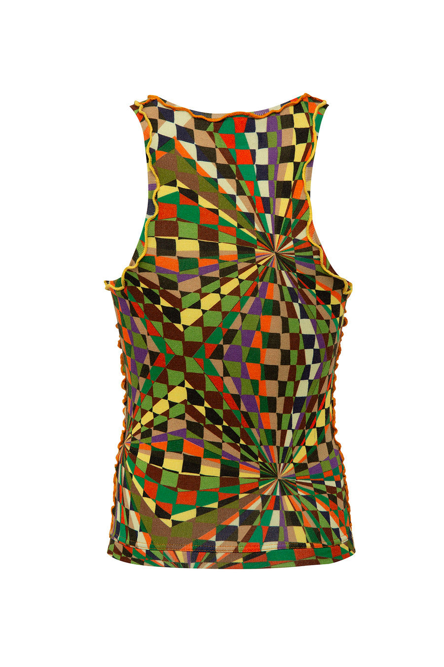 NELI - Kaleidoscope printed tank top with contrast stitching