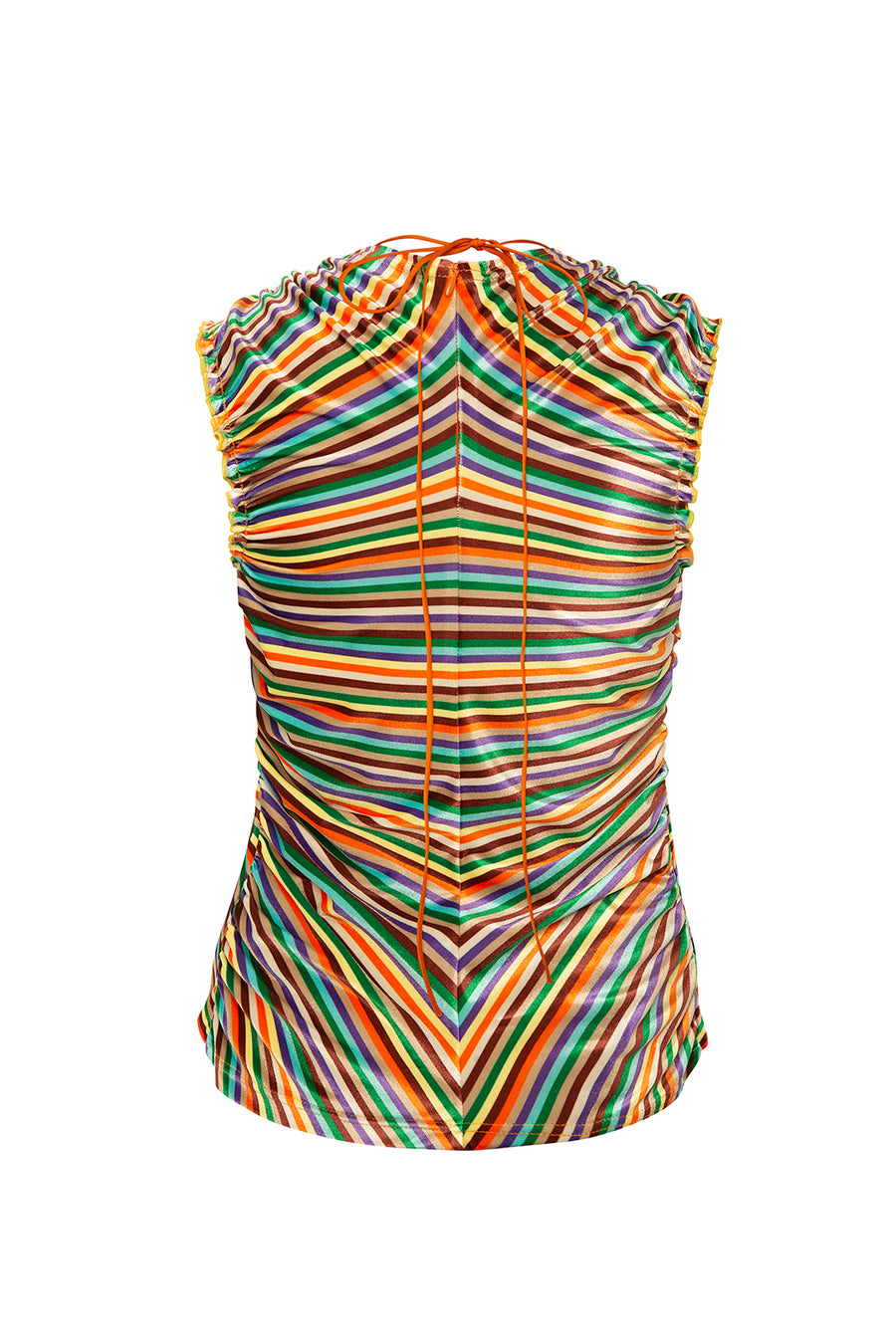 IZA - Multicolor striped draped blouse