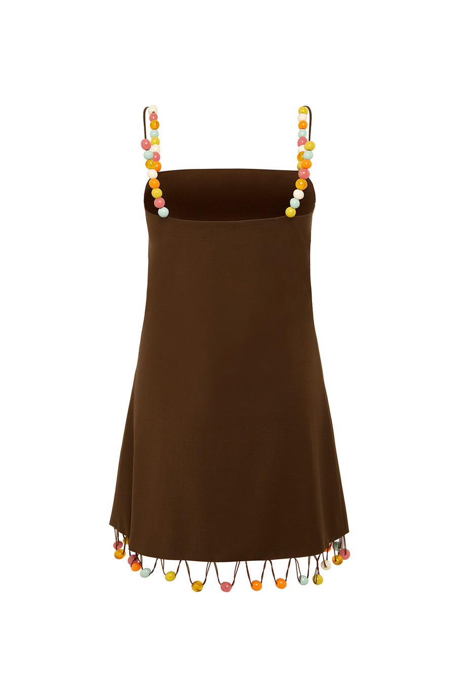 RIVER - Super mini dress with multi-color beads