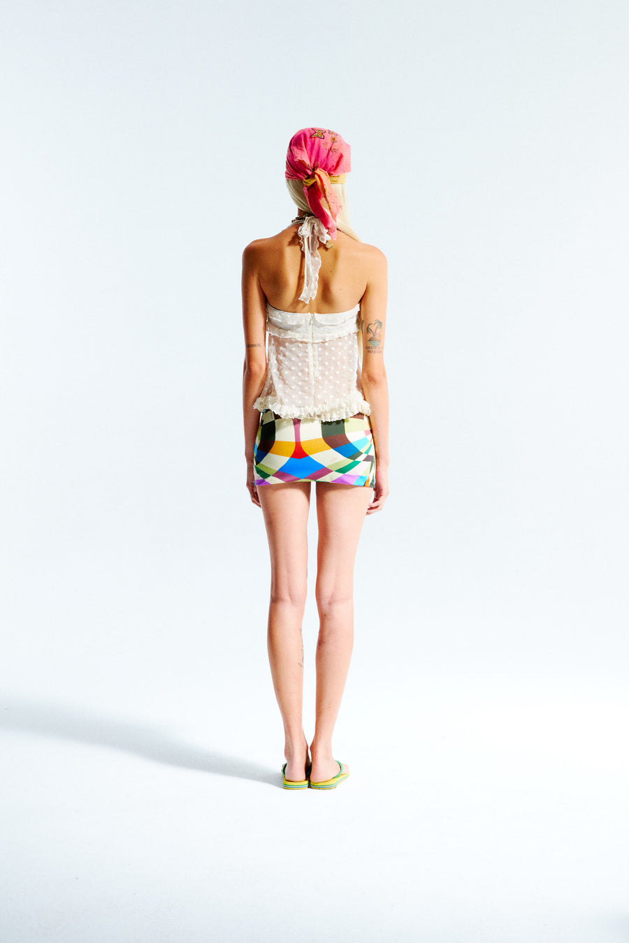 GUS - Flower kaleidoscope jersey mini skirt