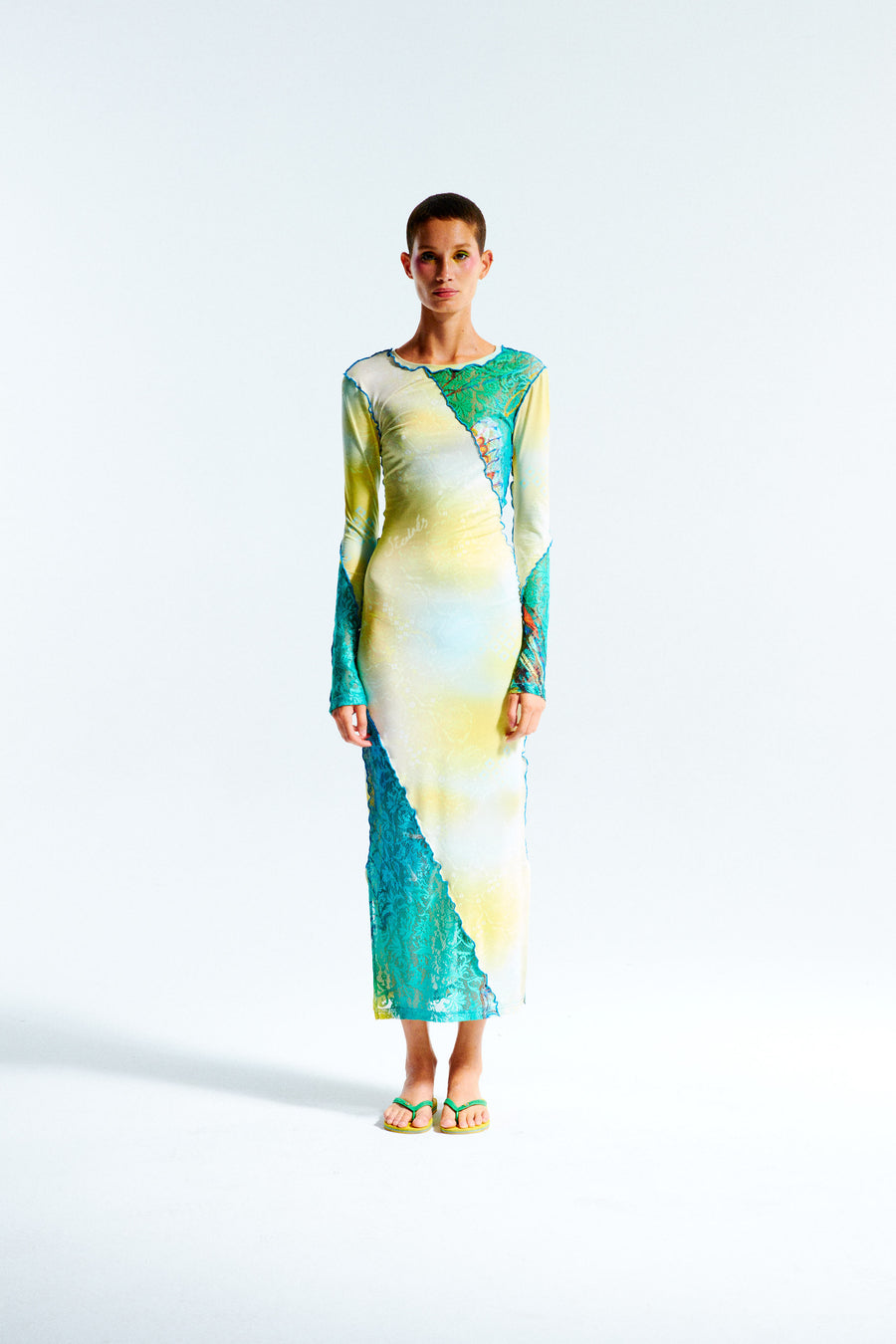 PARKER - Lace-paneled maxi dress