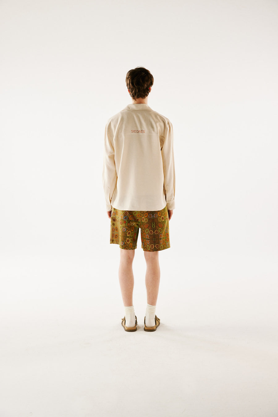 BLAKE - Straight-leg printed drawstring shorts