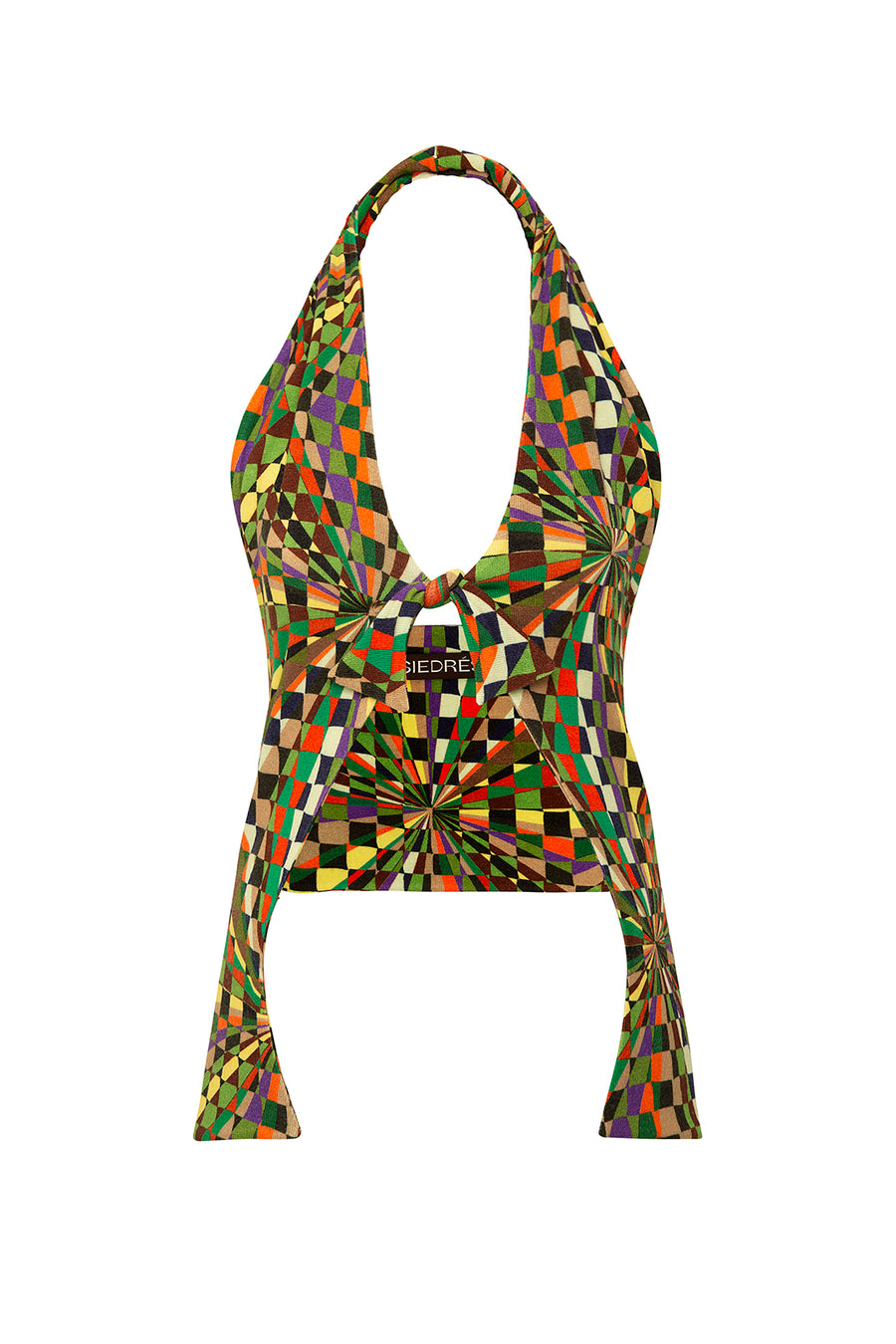 DYLAN - Kaleidoscope printed knit halter vest